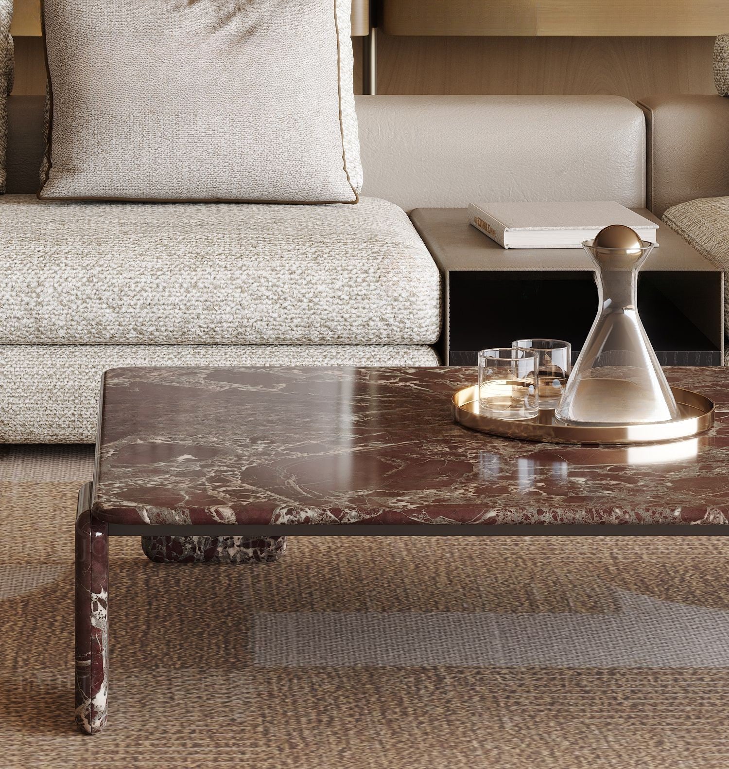 Rosso Forma Marble Coffee Table - Image 3