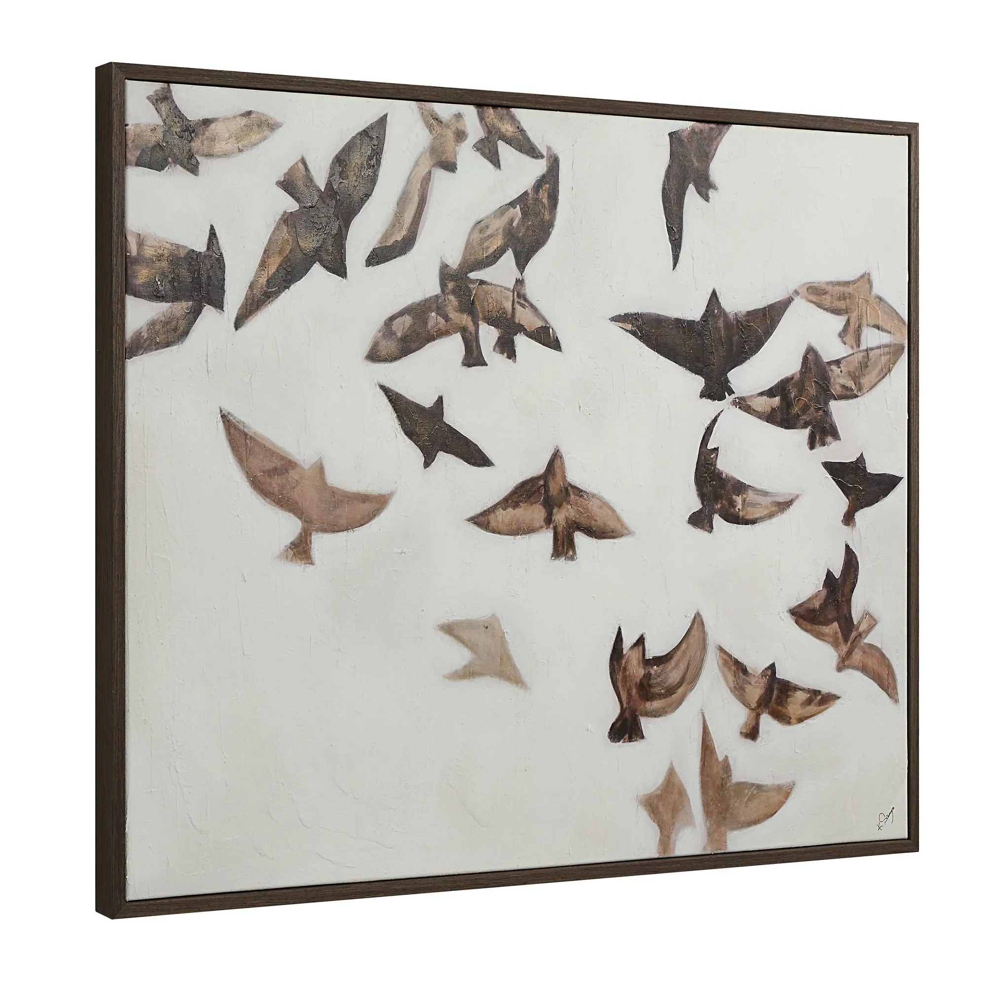 Silent Flight Hand-Painted Wall Art 40"X50" - Image 4