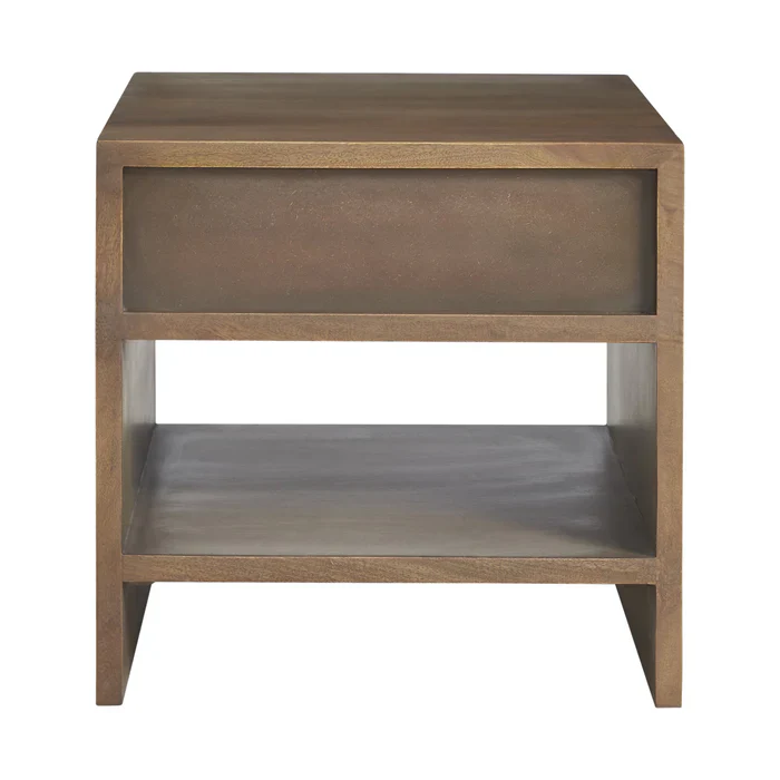 Silva Fluted Mango Wood Nightstand - Image 5