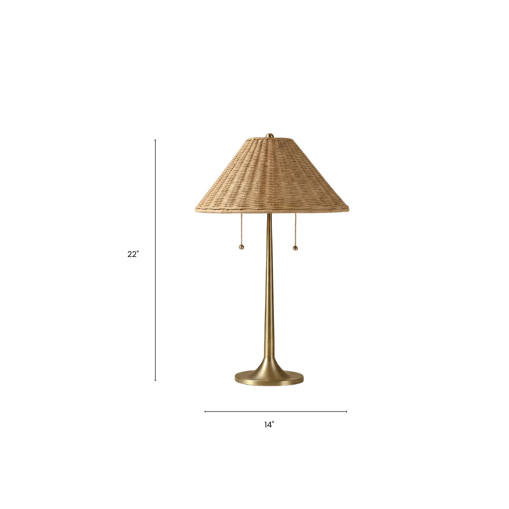 Solara Rattan Glow Table Lamp - Image 6