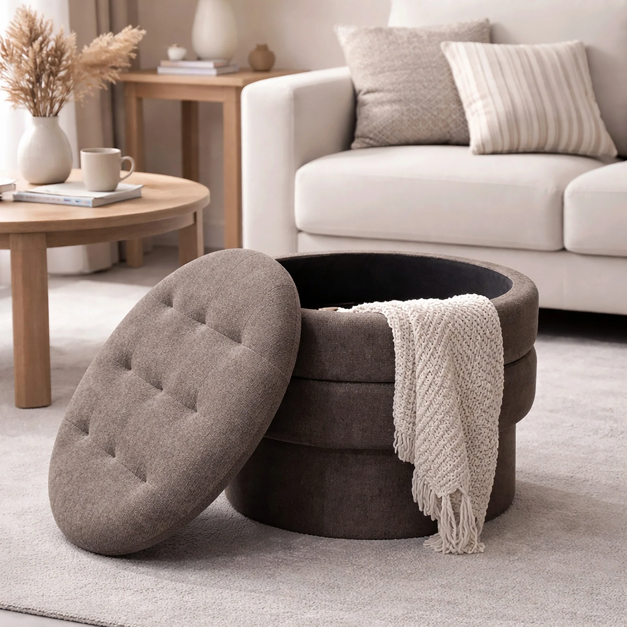 The Cleo 2-in-1 Storage & Tray Ottoman - Image 8