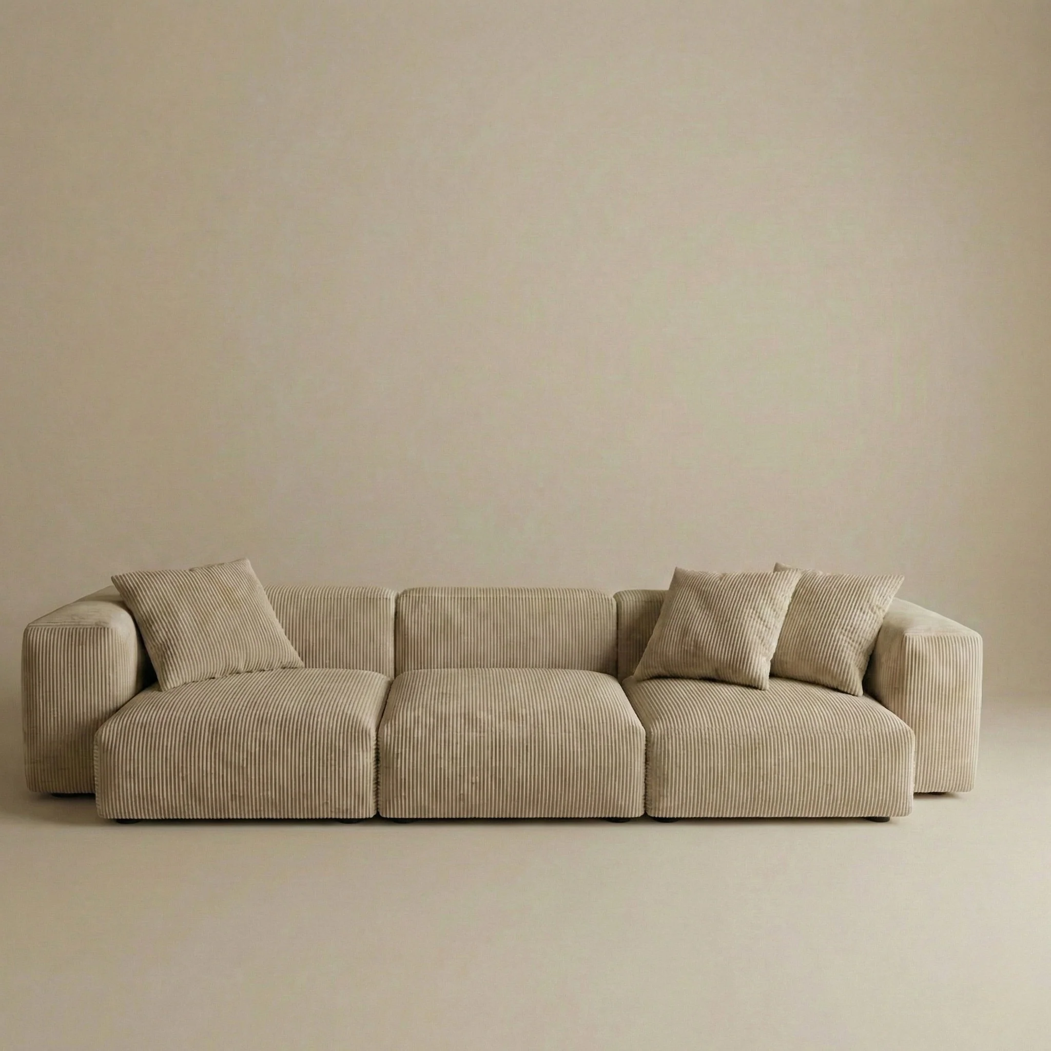 Plush Corduroy Modular Sofa - Image 3